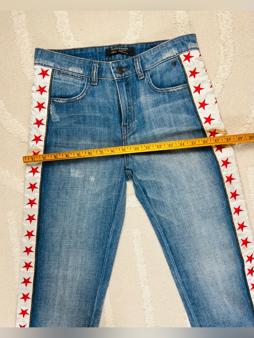 Scotch & Soda FREE PEOPLE Star Jeans Mid Wash Maison Scotch Straight Leg 26x32 - Picture 11 of 16